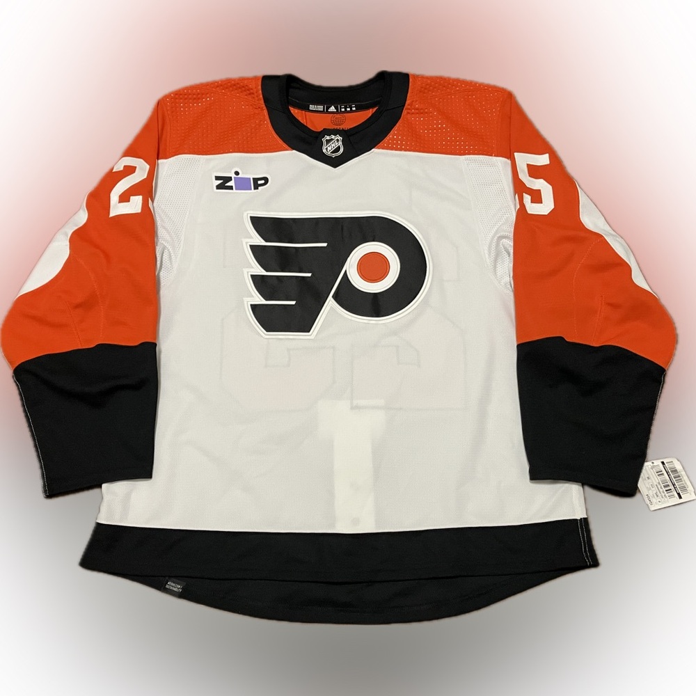 NWT Philadelphia Flyers Joe Heck ZipCo CEO Adidas MiC NHL Hockey Jersey Size 56